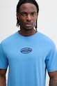 Napapijri t-shirt bawełniany FLINT niebieski NP0A4FZZB9A1