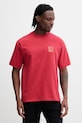 Odzież Napapijri t-shirt bawełniany FLUORITE NP0A4G2FRAQ1 czerwony