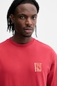 Napapijri t-shirt bawełniany FLUORITE czerwony NP0A4G2FRAQ1