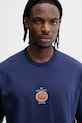 Napapijri t-shirt bawełniany KROUS granatowy NP0A4G3SB2Q1