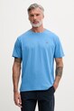 Napapijri T-shirt męski bawełniany SALIS niebieski NP0A4H8DB9A1