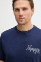 Napapijri T-shirt męski bawełniany S-ELIOR granatowy NP0A4HZYB2Q1