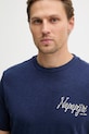 Napapijri T-shirt męski bawełniany S-ELIOR granatowy NP0A4HZYB2Q1