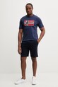 Napapijri t-shirt bawełniany REFLECT NP0A4ICLB2Q1 granatowy SS26