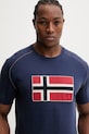 Napapijri t-shirt bawełniany REFLECT granatowy NP0A4ICLB2Q1