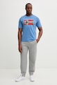 Napapijri t-shirt bawełniany REFLECT NP0A4ICLB9A1 niebieski SS26