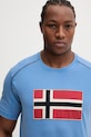 Napapijri t-shirt bawełniany REFLECT niebieski NP0A4ICLB9A1