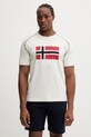 Napapijri t-shirt bawełniany REFLECT regular beżowy NP0A4ICLN1A1