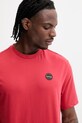 Napapijri t-shirt bawełniany S-Badge czerwony NP0A8949RAQ1