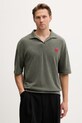 HUGO polo męskie z bawełną TERRANCE POLO SHIRT zielony 50559744