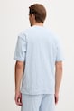 Ρούχα HUGO Blue t-shirt ανδρικό βαμβακερό Nagutee 50557808 μπλε