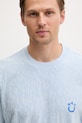 HUGO Blue t-shirt ανδρικό βαμβακερό Nagutee μπλε 50557808