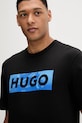 Hugo Blue t-shirt bawełniany Nalien czarny 50560060