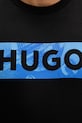 Hugo Blue t-shirt bawełniany Nalien 50560060 czarny