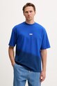 Ρούχα HUGO Blue t-shirt ανδρικό βαμβακερό Nalono_F 50560732 μπλε