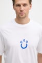 HUGO Blue tričko pánské bavlněné Norizom bílá 50560112