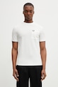 Fred Perry t-shirt bawełniany bawełna biały M2395