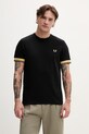 Fred Perry t-shirt bawełniany regular czarny M2396