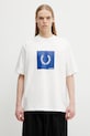Fred Perry t-shirt bawełniany nadruk biały M2404