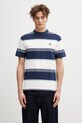 Fred Perry t-shirt bawełniany wzorzyste granatowy M2410