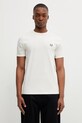 Fred Perry t-shirt bawełniany bawełna beżowy M3519