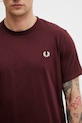 Fred Perry T-shirt bawełniany męski bordowy M3519