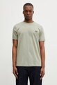 Fred Perry t-shirt bawełniany gładkie zielony M3519