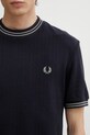 Fred Perry t-shirt bawełniany granatowy M8679