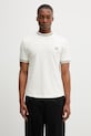 Fred Perry t-shirt bawełniany gładkie beżowy M8679