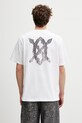 Oblečenie Bavlnené tričko Daily Paper snake shield 2610008 biela