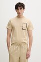 Karl Lagerfeld Jeans t-shirt męski bawełniany beżowy B2M17046