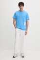 Karl Lagerfeld Jeans t-shirt męski bawełniany B2M17047 niebieski SS26