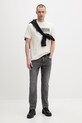 Karl Lagerfeld Jeans t-shirt męski bawełniany B2M17053 beżowy SS26