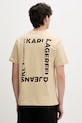 Odzież Karl Lagerfeld Jeans t-shirt męski bawełniany B2M17090 beżowy