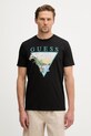 Guess t-shirt męski bawełniany czarny M6GI49.K3584