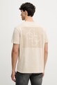Ρούχα Guess t-shirt Ανδρικό βαμβακερό M6GI27.K3249 μπεζ