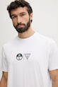 Guess tričko pánske bavlnené s elastanom x North Sails biela M6GI40.K3322