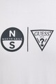 Guess tričko pánske bavlnené s elastanom x North Sails M6GI40.K3322 biela