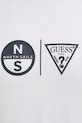 Guess tričko pánske bavlnené s elastanom x North Sails M6GI40.K3322 biela