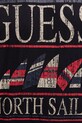 Guess t-shirt męski bawełniany z elastanem x North Sails M6GI46.K3495 granatowy