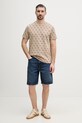 Guess t-shirt męski z bawełną M6GP34.K3200 beżowy SS26