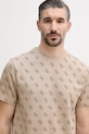 Guess T-shirt da uomo con cotone beige M6GP34.K3200
