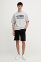 Guess t-shirt męski z bawełną M6GQ25.K3487 szary SS26