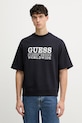 Guess t-shirt męski z bawełną granatowy M6GQ25.K3487