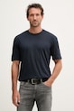Blauer t-shirt męski bawełniany HANSON granatowy BLUH02068