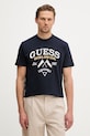 Guess t-shirt da uomo in cotone blu navy M6GI06.K2917