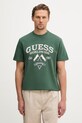 Guess t-shirt męski bawełniany zielony M6GI06.K2917
