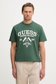 Guess t-shirt męski bawełniany zielony M6GI06.K2917