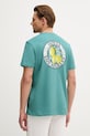 Guess t-shirt męski bawełniany turkusowy M6GI19.K3051