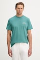 Odzież Guess t-shirt męski bawełniany M6GI19.K3051 turkusowy